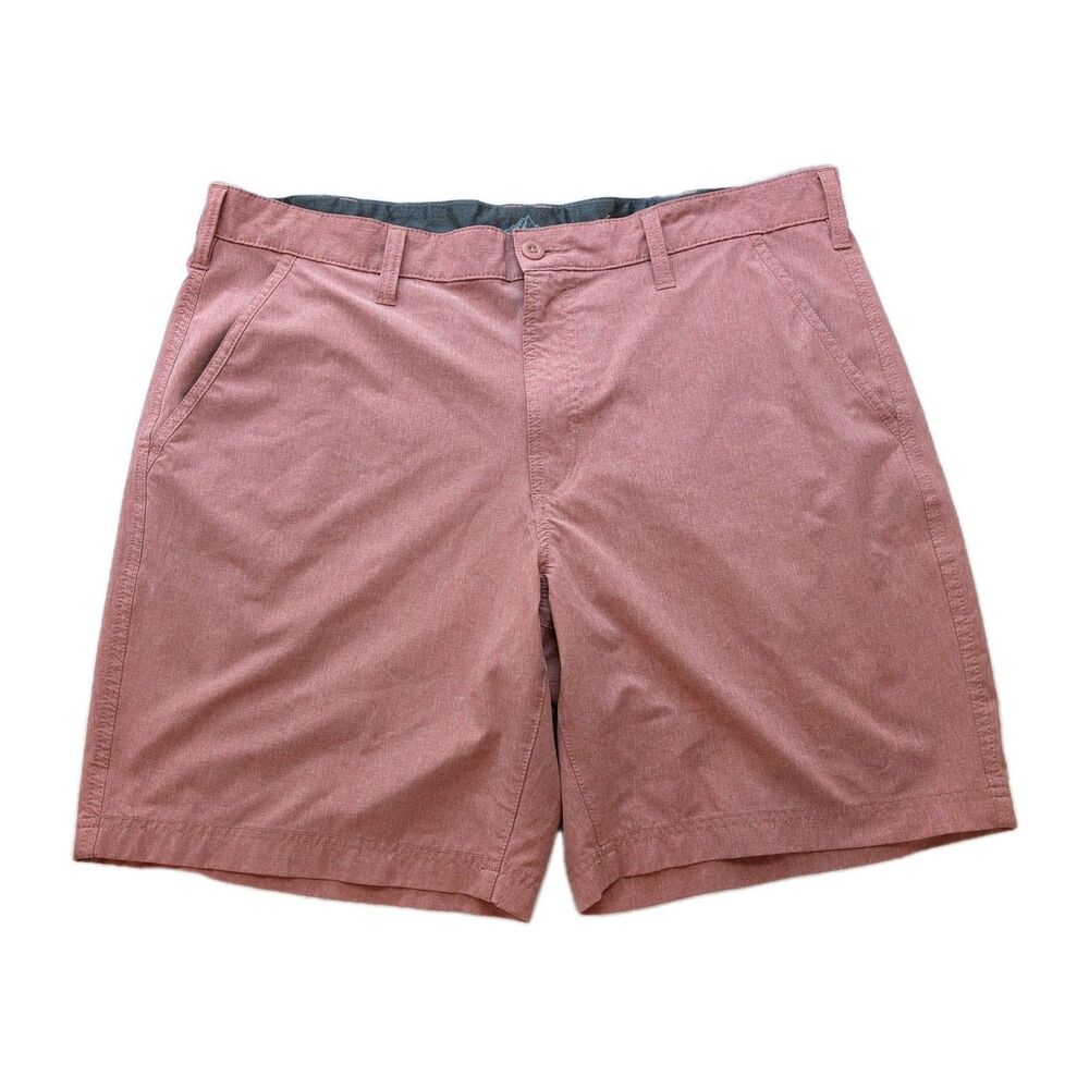Croft & Barrow Men's 38 Performance Shorts Soft Red/Coral Pink Stretch Chino